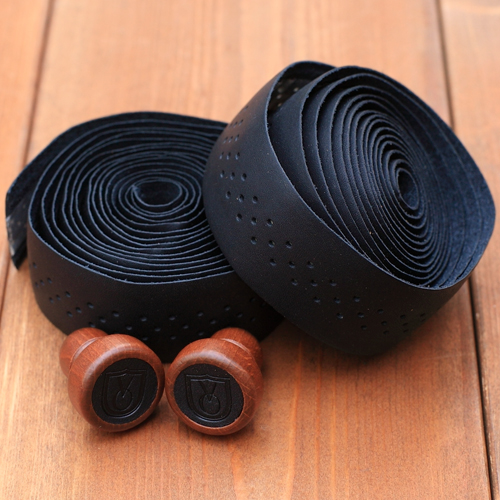 *VELO ORANGE* grand cru leather bartape (black)