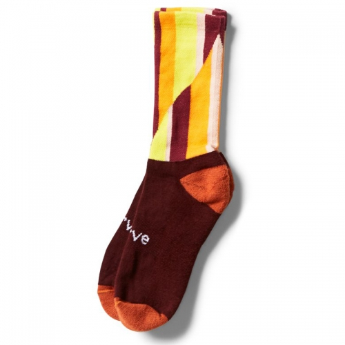 *SWRVE* dion johnson merino wool socks (brown/orange)