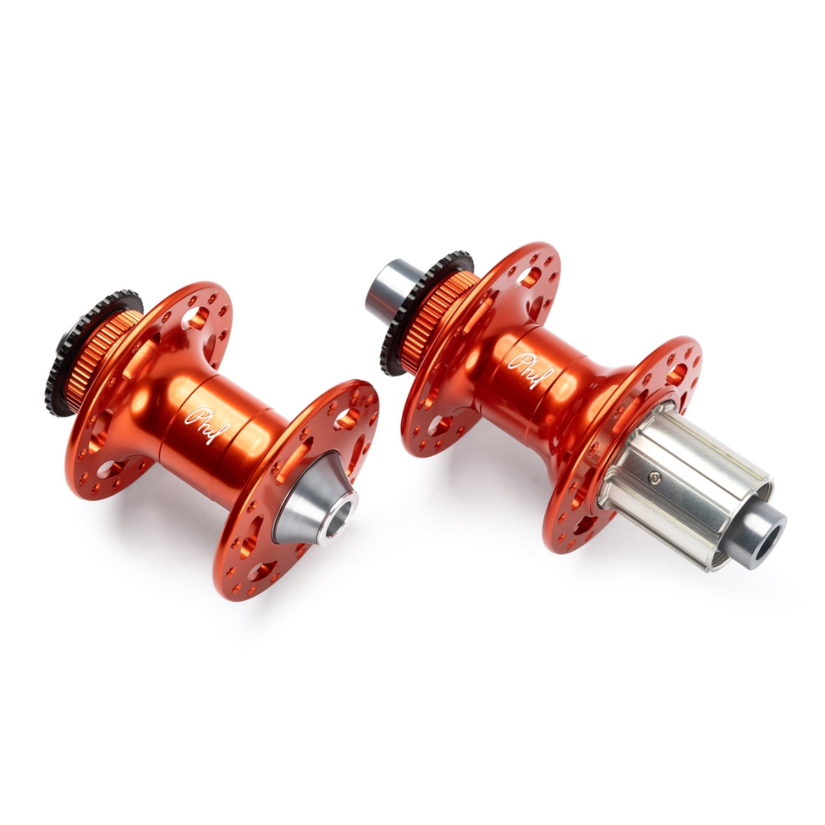 PHIL WOOD* center lock disc hub set (thru-axle/LTD orange) - BLUE