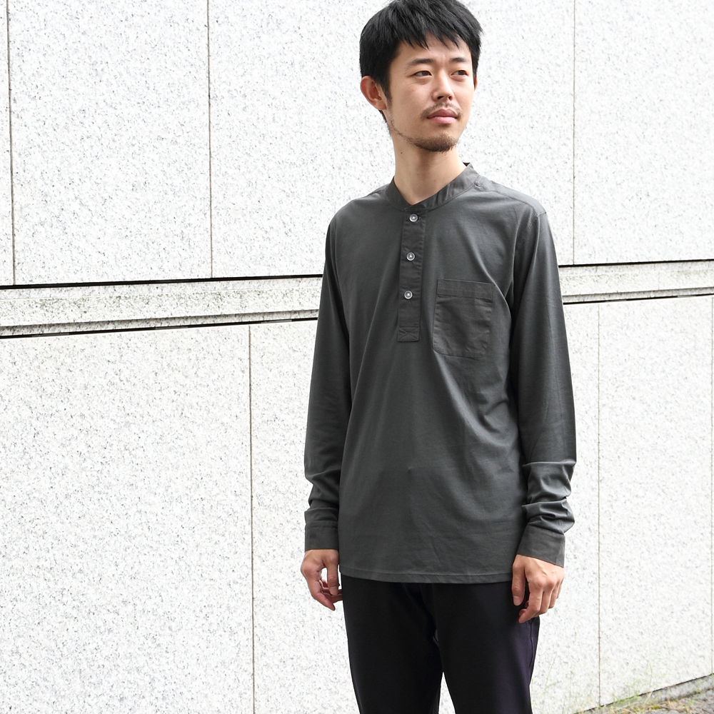 *SWRVE* cotton/Modal long sleeve henley (gray)