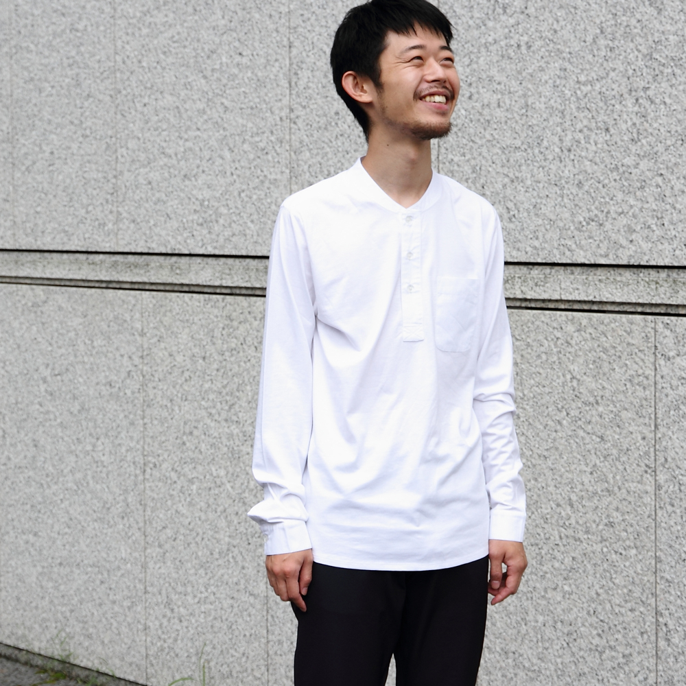 *SWRVE* cotton/Modal long sleeve henley (white)