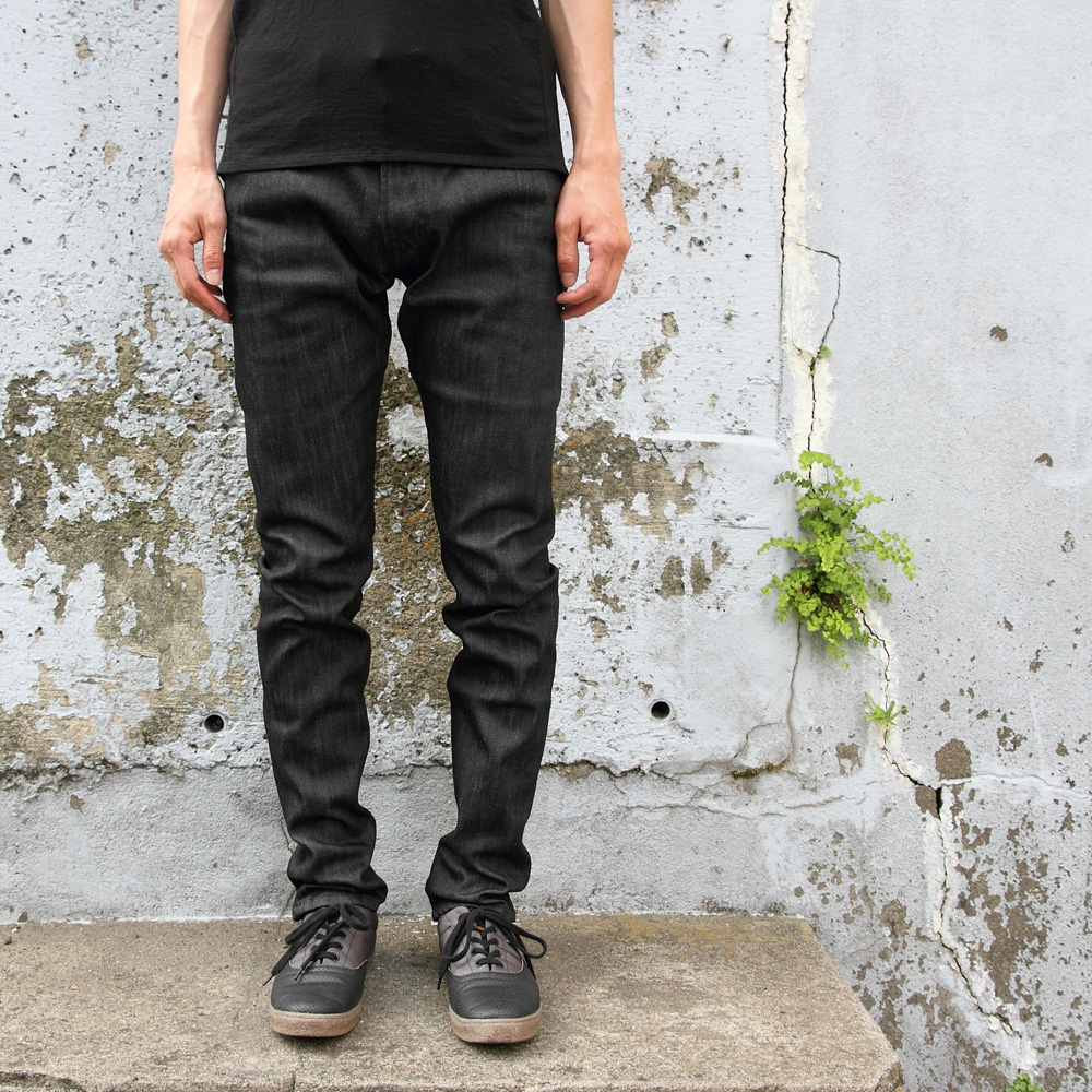 *BLUE LUG* stretch bike denim slim (black)