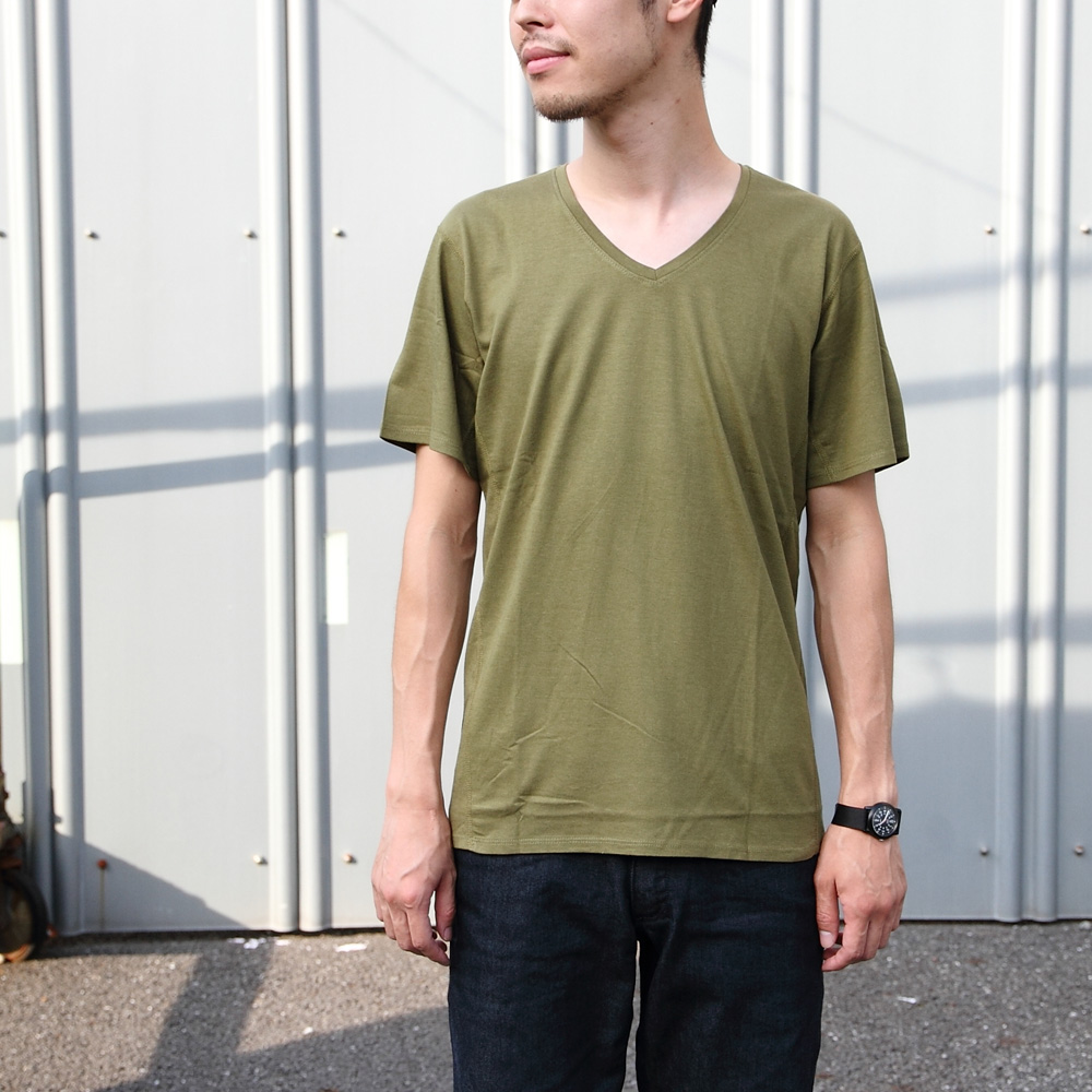 *SWRVE* cotton/Modal V-neck Tee (khaki)