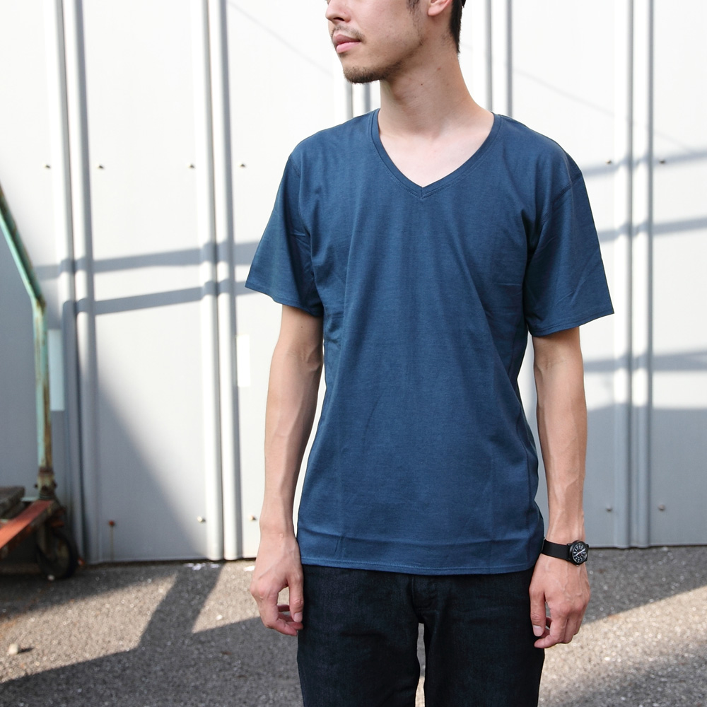 *SWRVE* cotton/Modal V-neck Tee (blue)