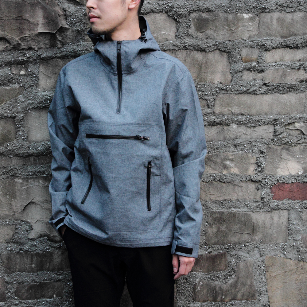 *SWRVE* fully seam-sealed waterproof anorak (heather grey)