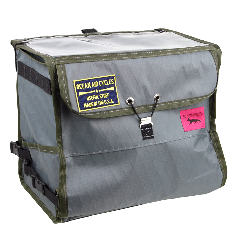 *OCEAN AIR CYCLES × SWIFT INDUSTRIES* docena demi-porteur bag (grey/khaki)