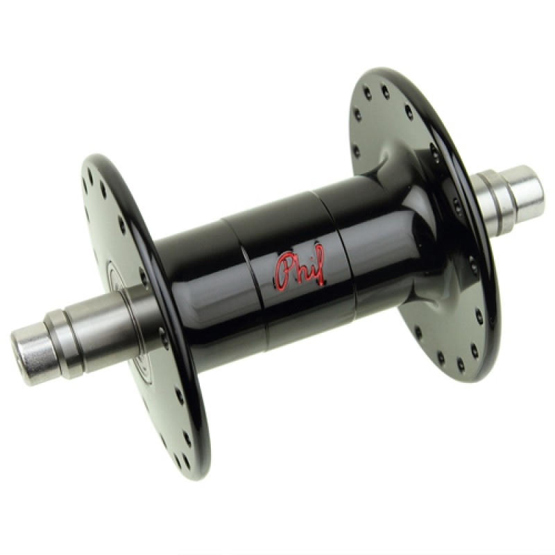 *PHILWOOD* high flange track hub front (black)