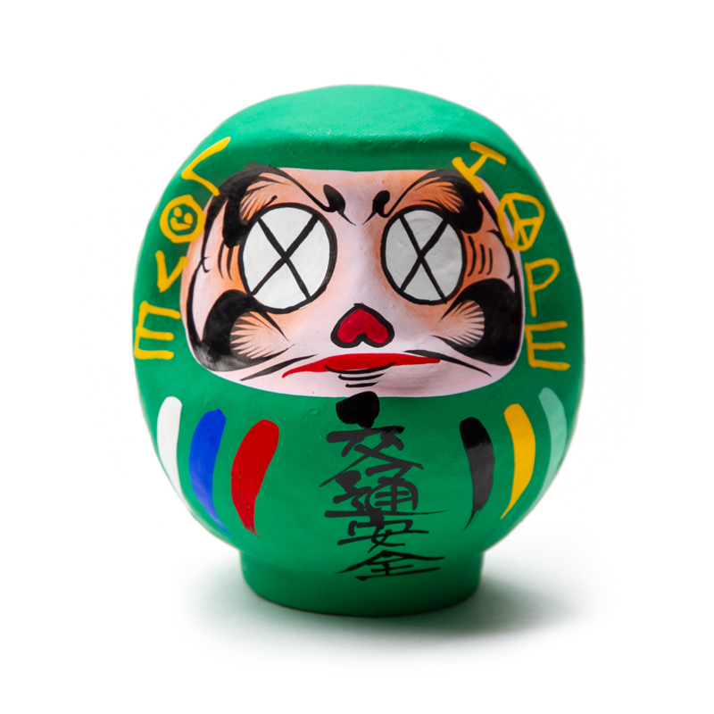 *BLUE LUG* rokkaku daruma (green)