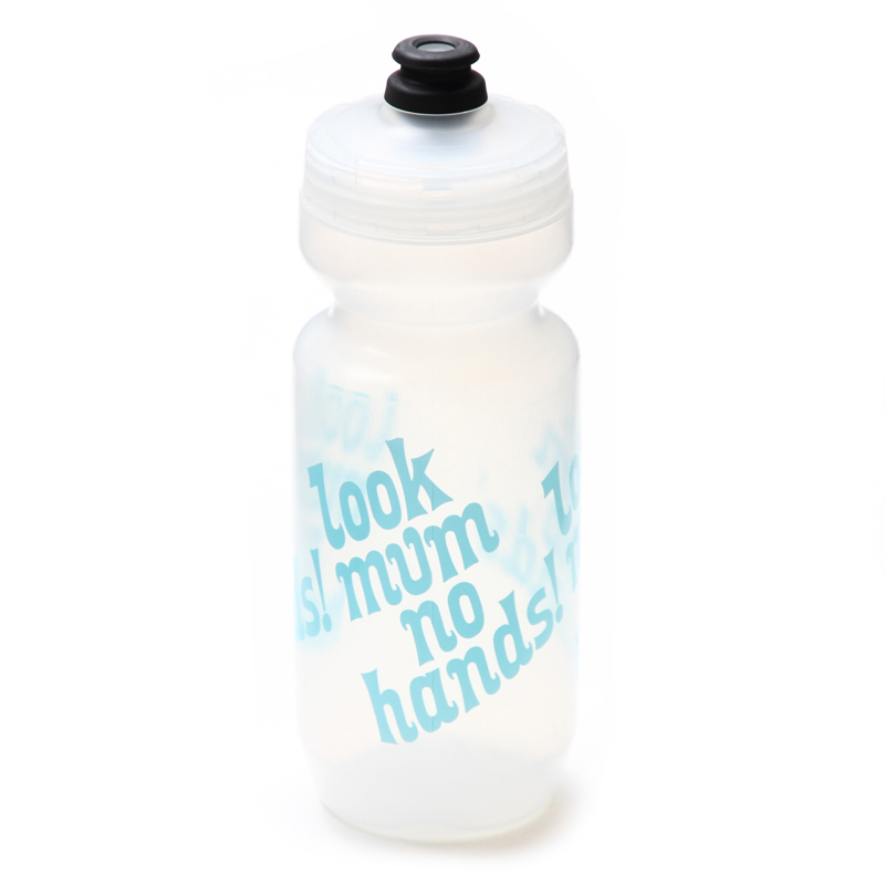*LOOK MUM NO HANDS* water bottle (clear/blue)
