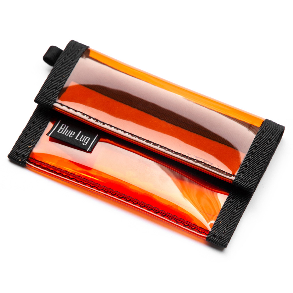 *BLUE LUG* micro wallet (clear orange)