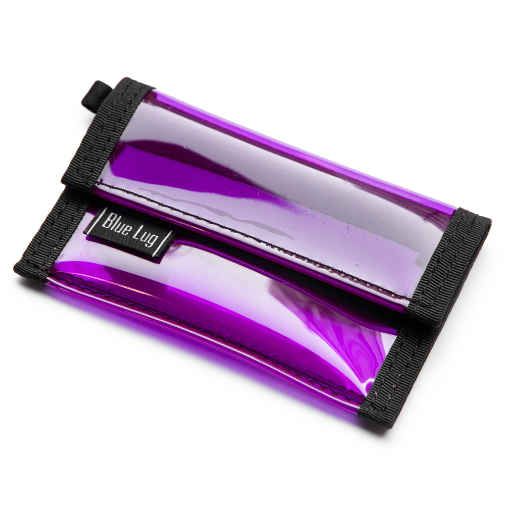 *BLUE LUG* micro wallet (clear purple)