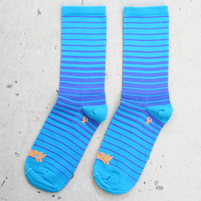 *TEAM DREAM BICYCLING TEAM* pop block sock original (cyan/navy)