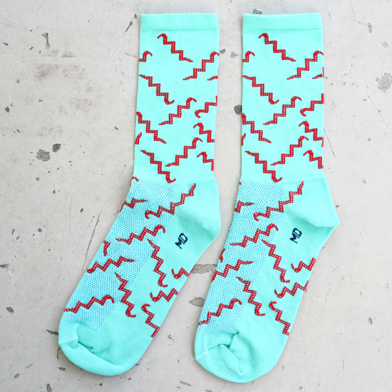 *TEAM DREAM BICYCLING TEAM* rattler team sock (celeste)