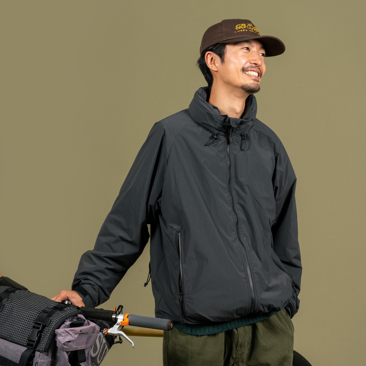 *WILD THINGS×BLUE LUG* bike puff jacket (charcoal)