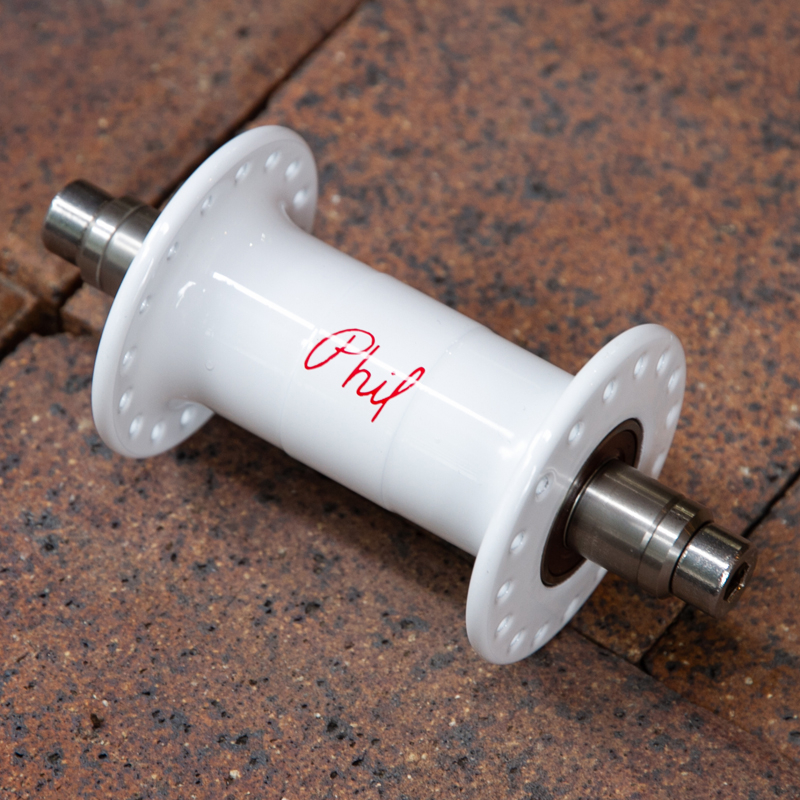 *PHILWOOD* low flange track hub front (white)