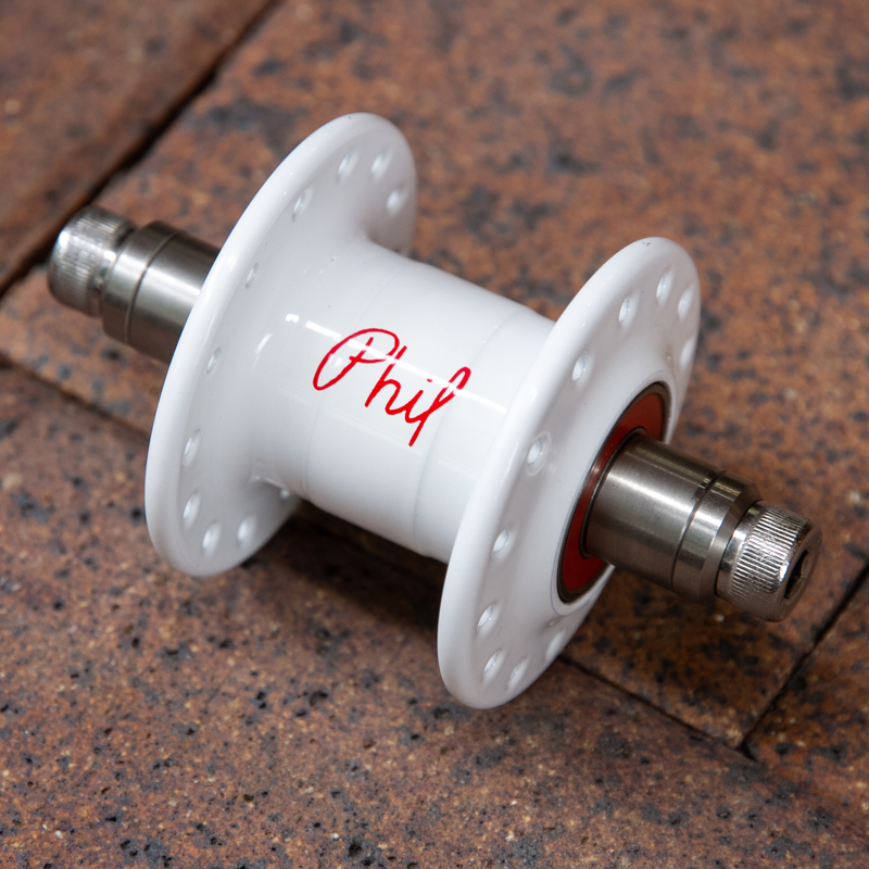 *PHILWOOD* narrow flange hub front (white/28h)