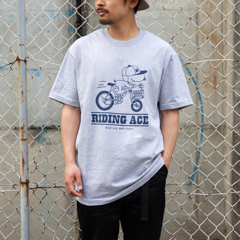 *BLUE LUG* riding ace t-shirt (gray)