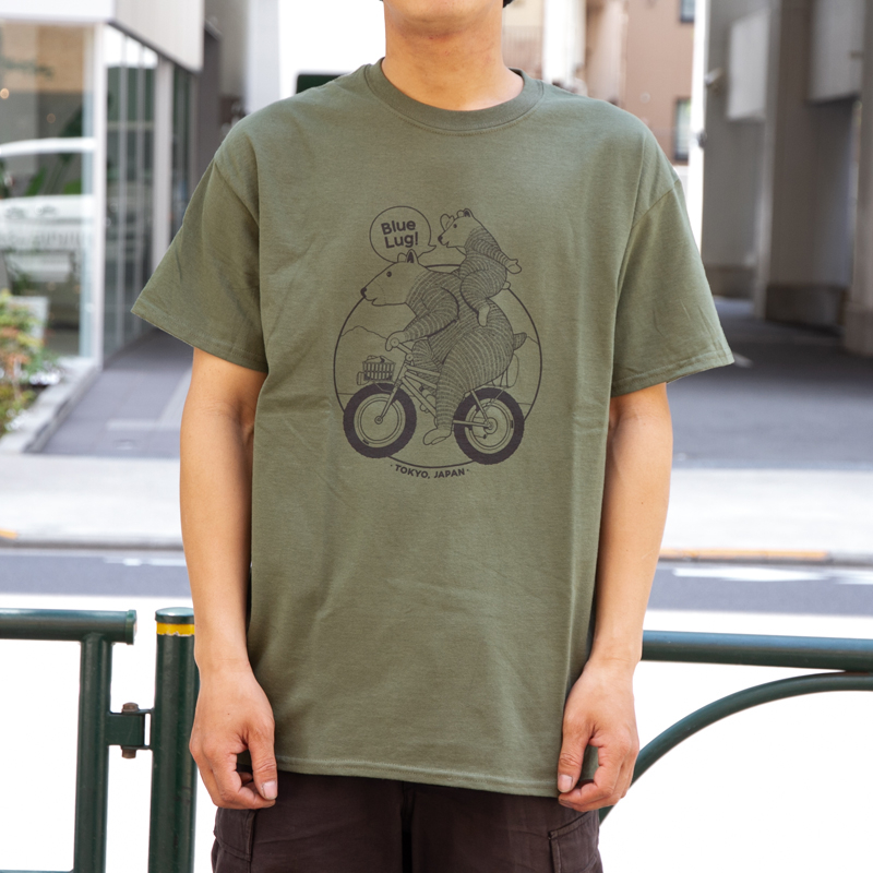 *BLUE LUG* bear family t-shirt (green)