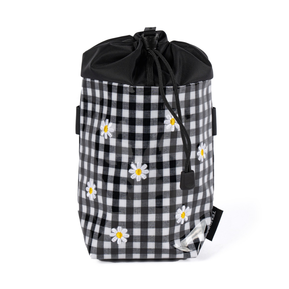 *TEMBEA×FRIDAY* flower embroidery stem bag (gingham black)