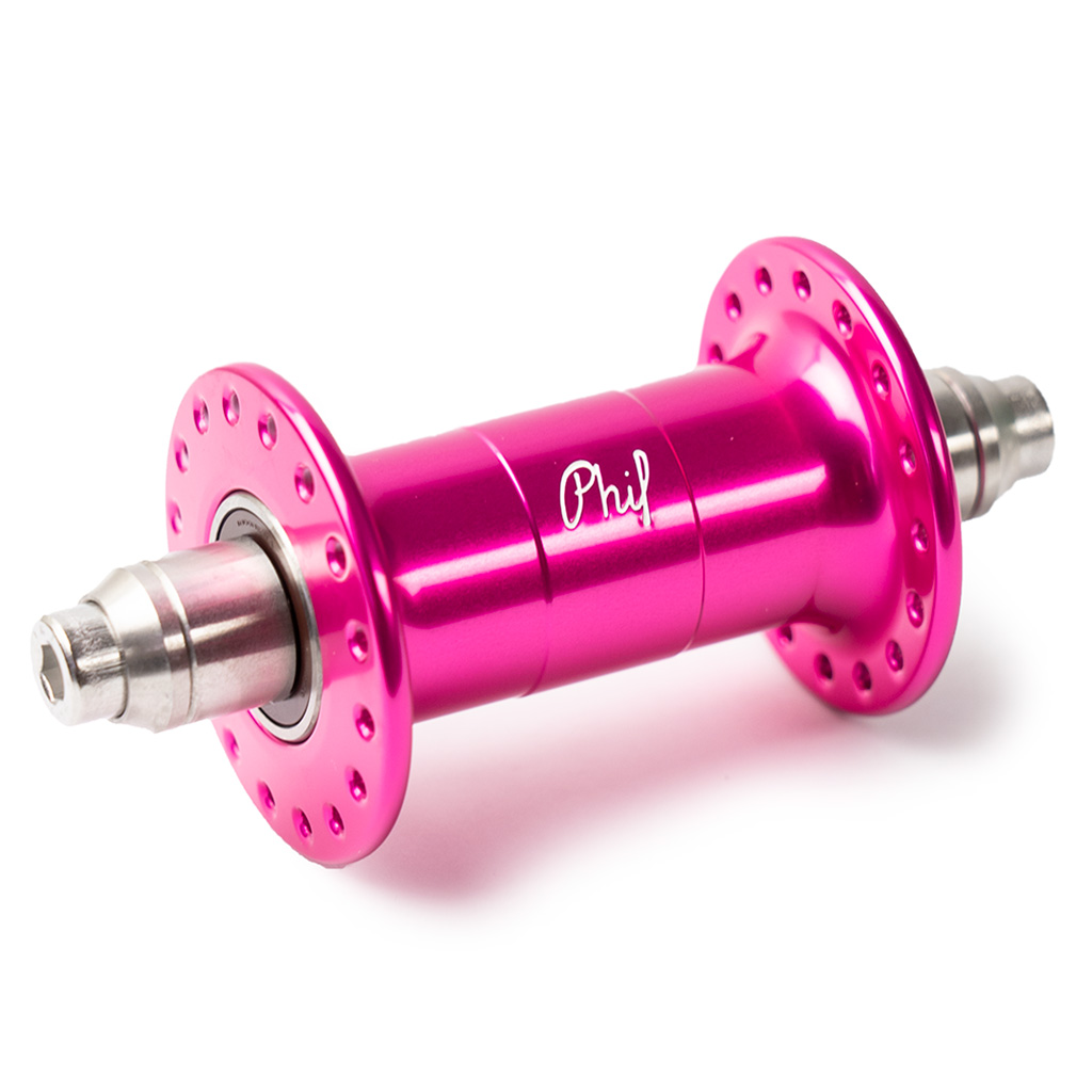 *PHILWOOD* low flange track hub front (pink)