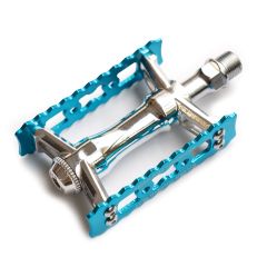 Pedali BMX MKS BM-10 FOOTJAW Ristampa - 9/16 - Corpo Argento/oro - Made In Japan