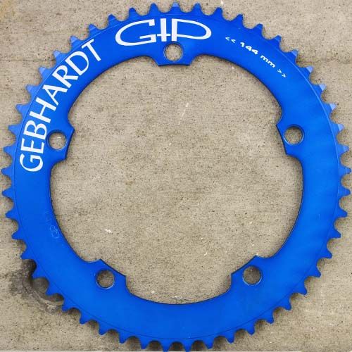GEBHARDT* 144 track chainring (blue) - BLUE LUG ONLINE STORE GEBHARDT* 144 track chainring (blue) - BLUE LUG ONLINE STORE