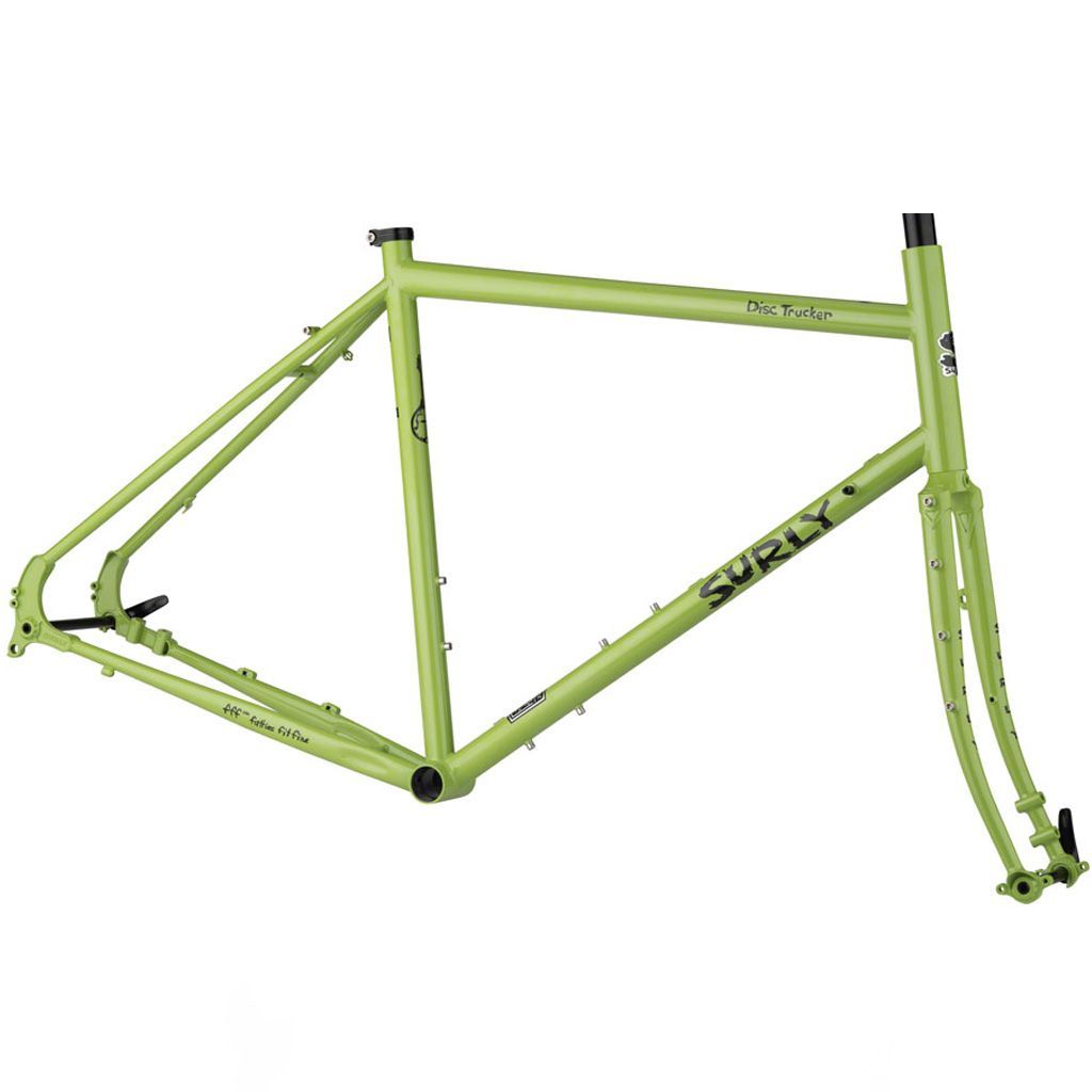 SURLY* new disc trucker 700c frame (Pea Lime Soup) - BLUE LUG