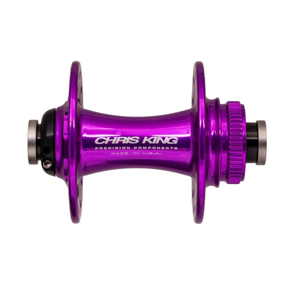 *CHRIS KING* R45 disc road hub front (3d violet/center lock)