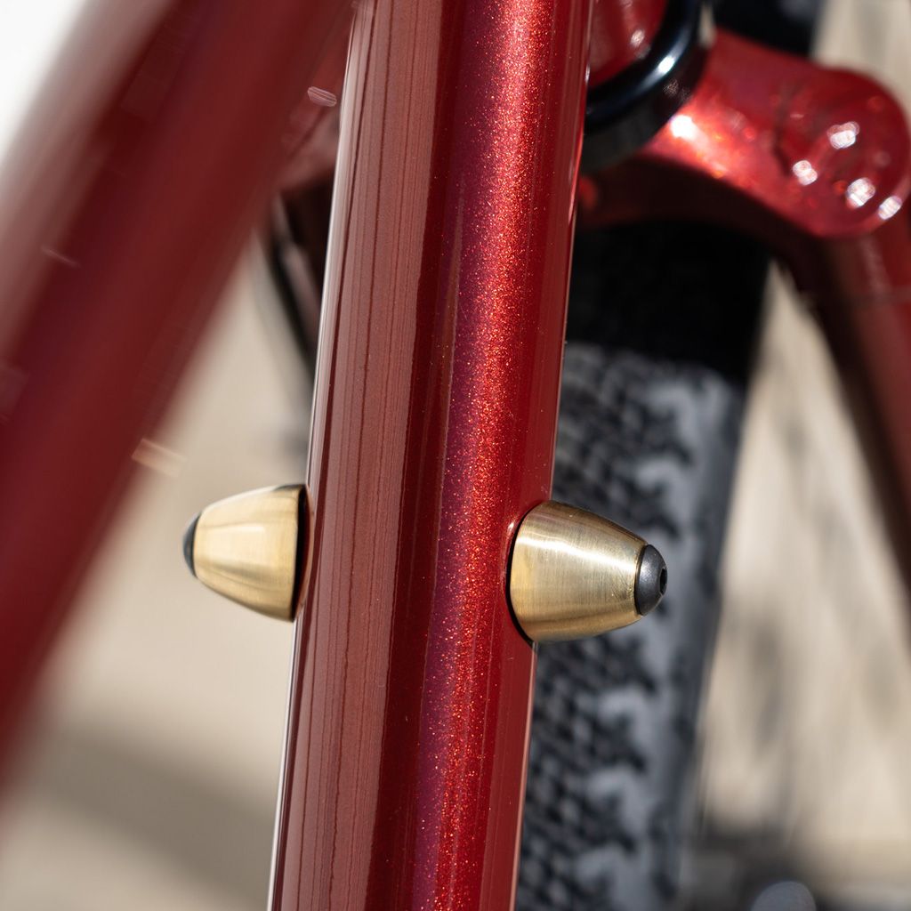 BLUE LUG* downtube shift boss cover (brass) - BLUE LUG