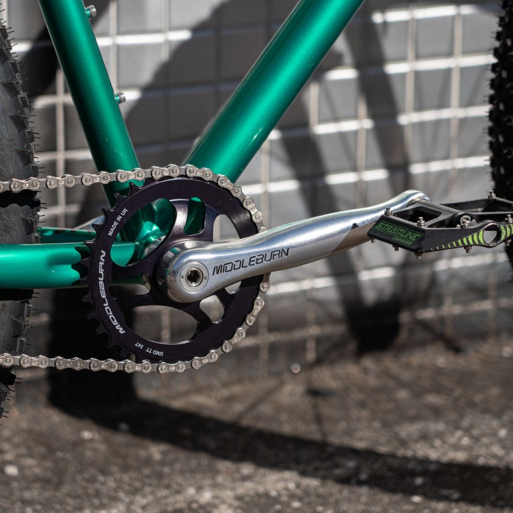 MIDDLEBURN* RS8 BOOST X-type crank (silver) - BLUE LUG