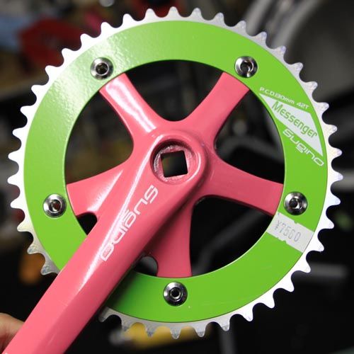 SUGINO* rd messenger chainring (p-green) - BLUE LUG ONLINE STORE