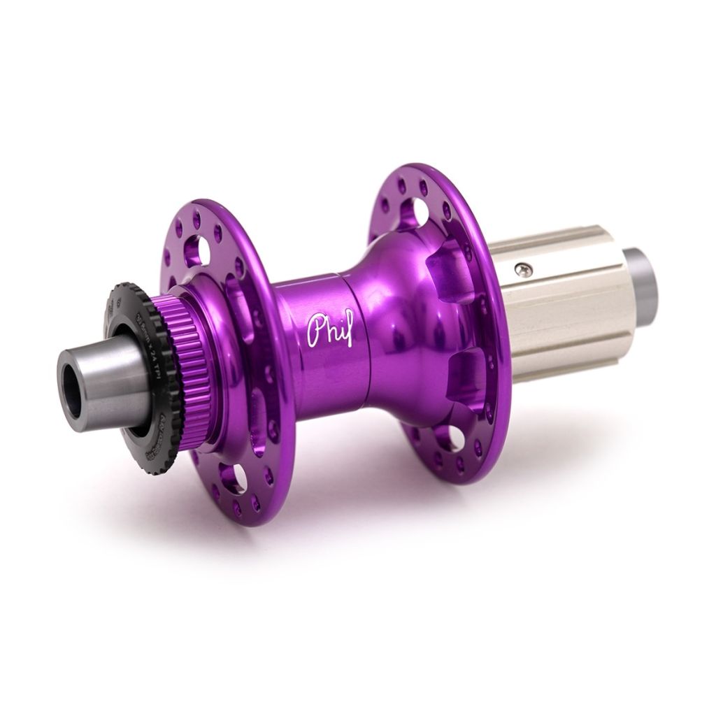 *PHILWOOD* center lock disc hub rear (thru-axle/purple)