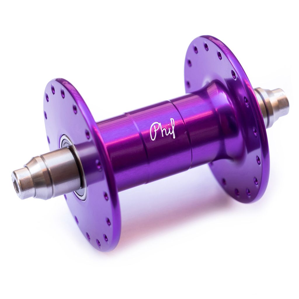 *PHILWOOD* high flange track hub front (purple)