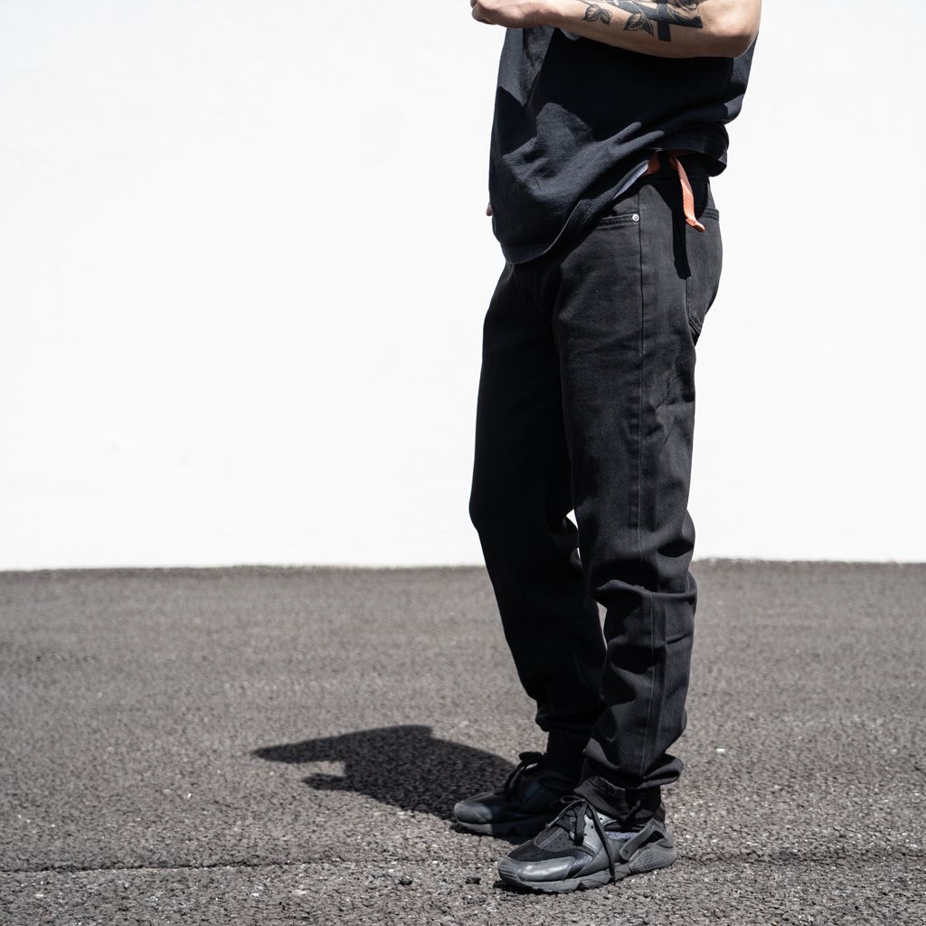 CADENCE* boulevard denim pants (black) - BLUE LUG ONLINE STORE