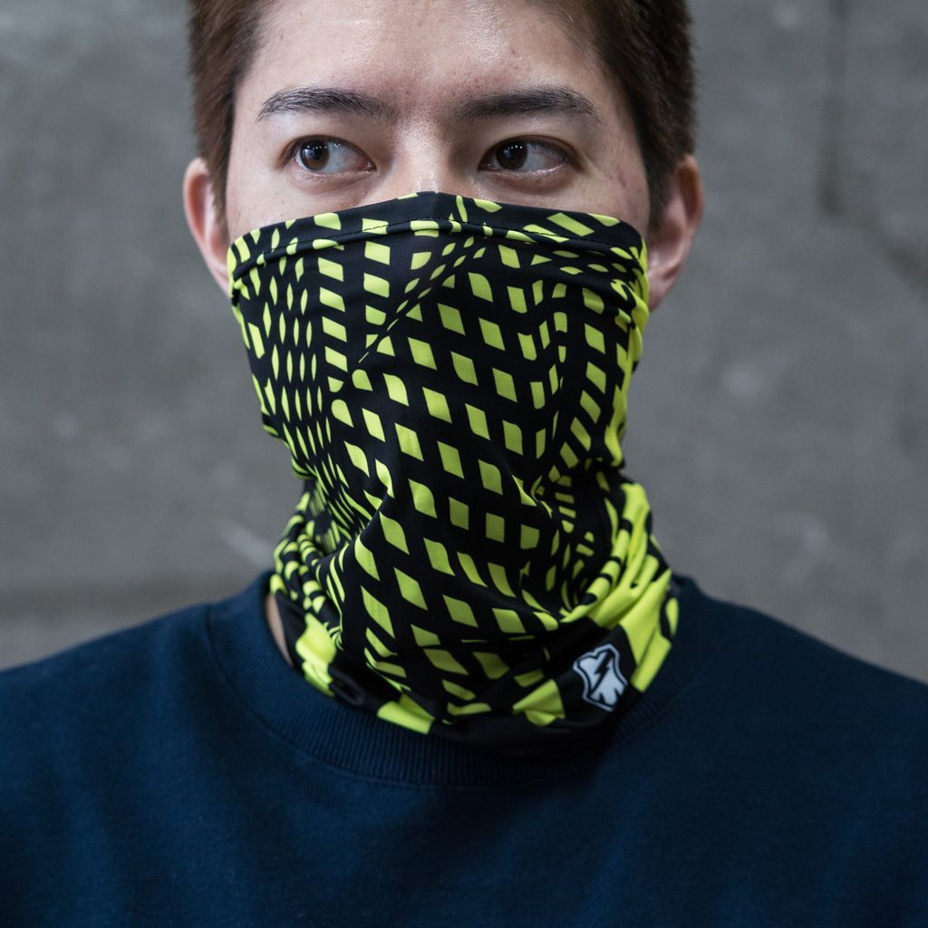 *MASH* noise neck gaiter (hyper yellow)