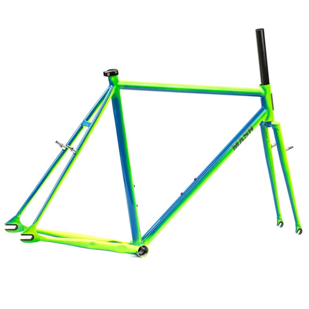 *MASH* steel frame set (neon blue/green fade)