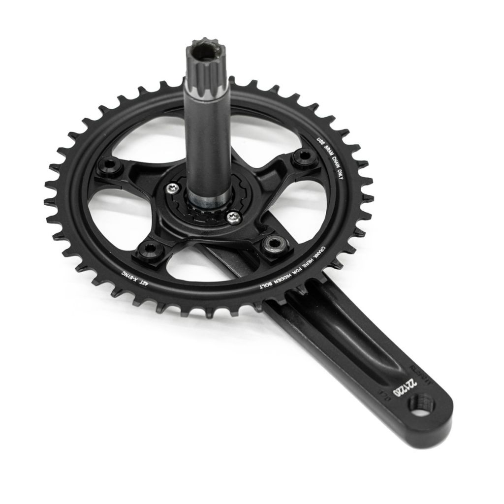 気質アップ】 SRAM Rival1クランク＋ Wolftooth チェーンリング42t