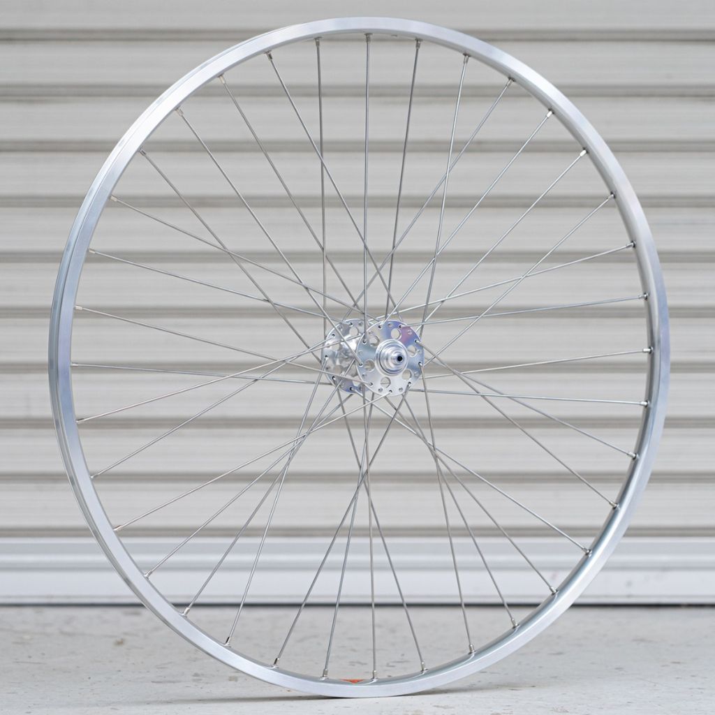 PACENTI×VELO ORANGE* brevet road wheel front (silver) - BLUE LUG