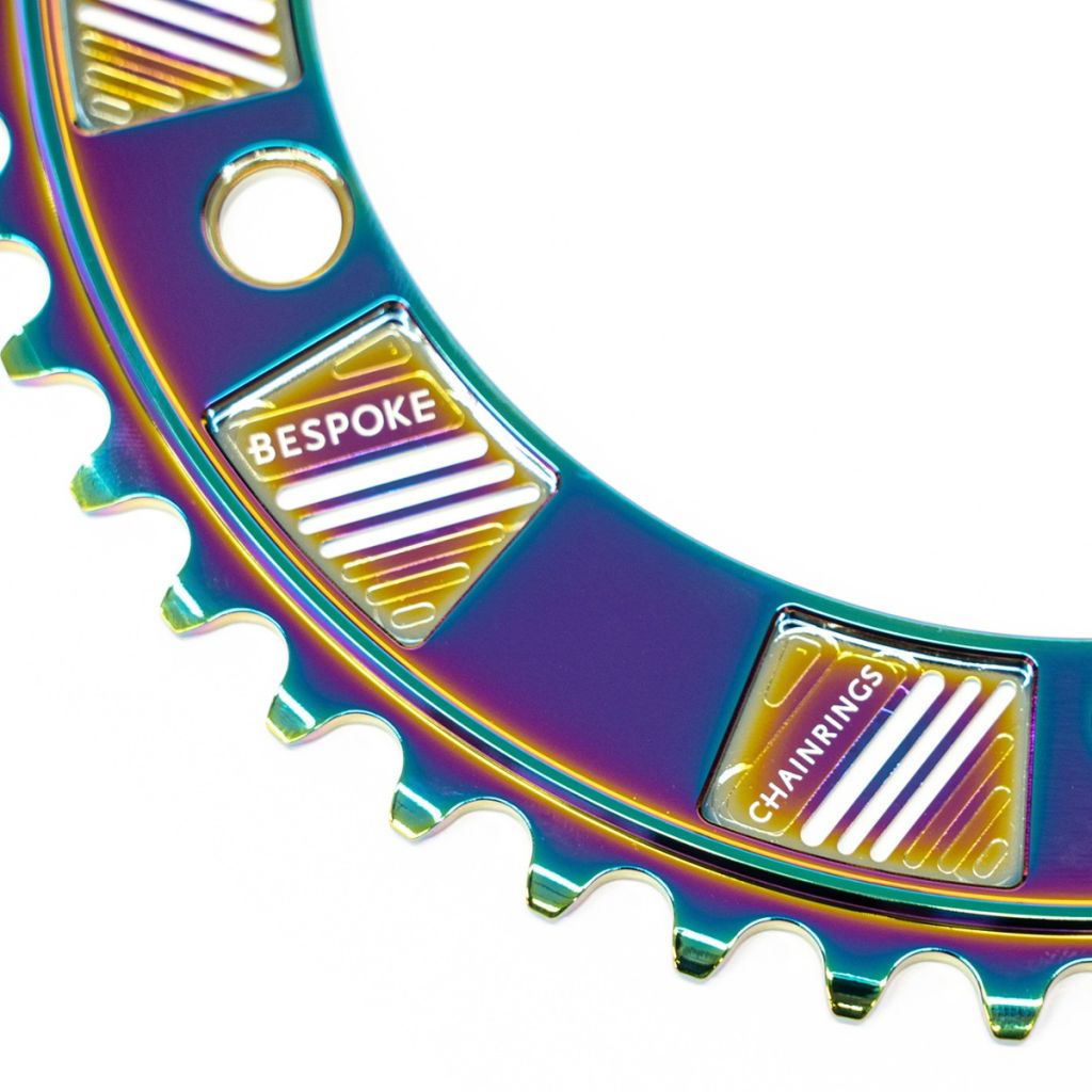*DELUXE CYCLES* chainring (oil slick)