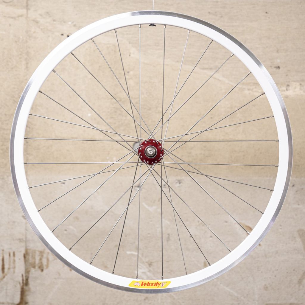 VELOCITY×PHILWOOD* deep-v track wheel (white/red) - BLUE LUG 