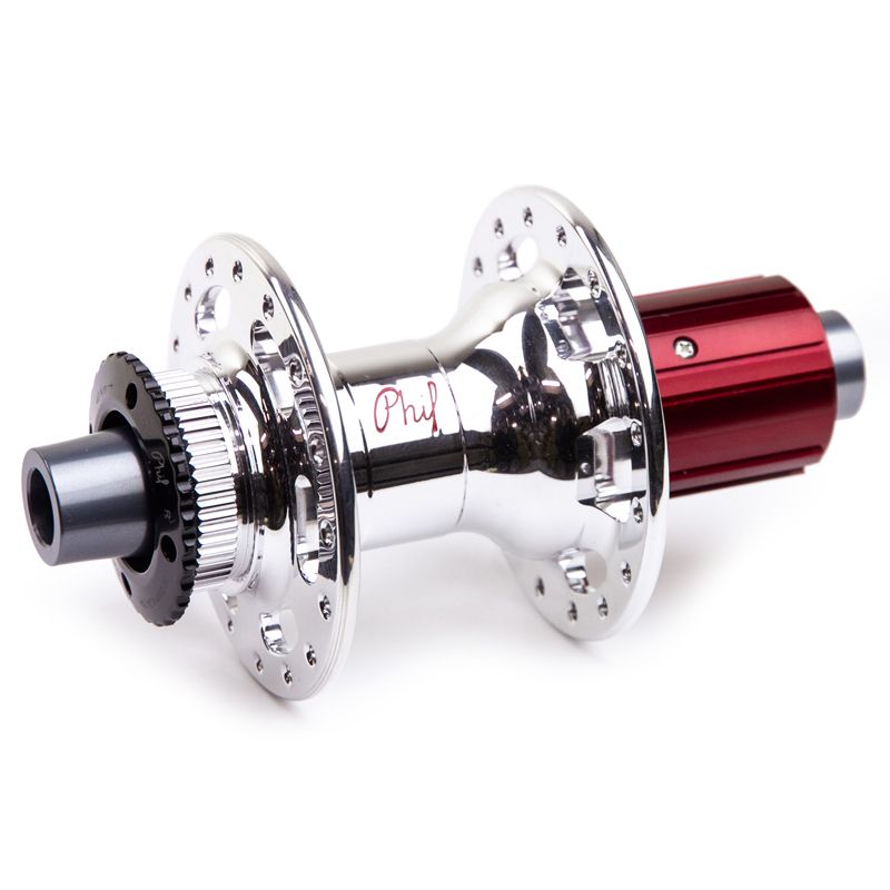 *PHILWOOD* center lock disc hub rear (thru-axle/silver)