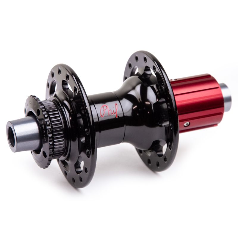 *PHILWOOD* center lock disc hub rear (thru-axle/black)