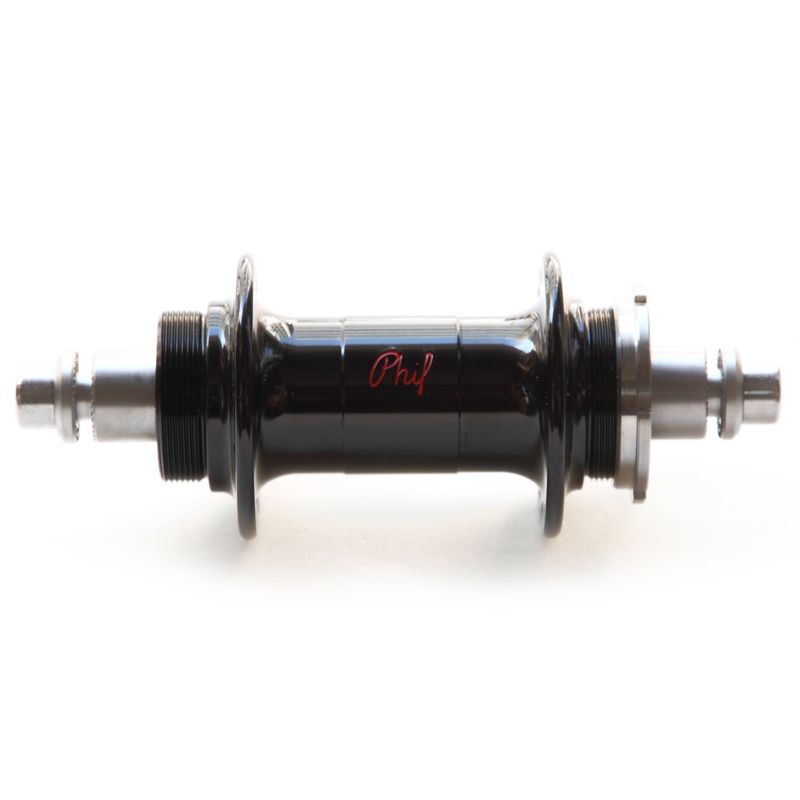 PHILWOOD* low flange track hub rear (black/fix&free) - BLUE LUG