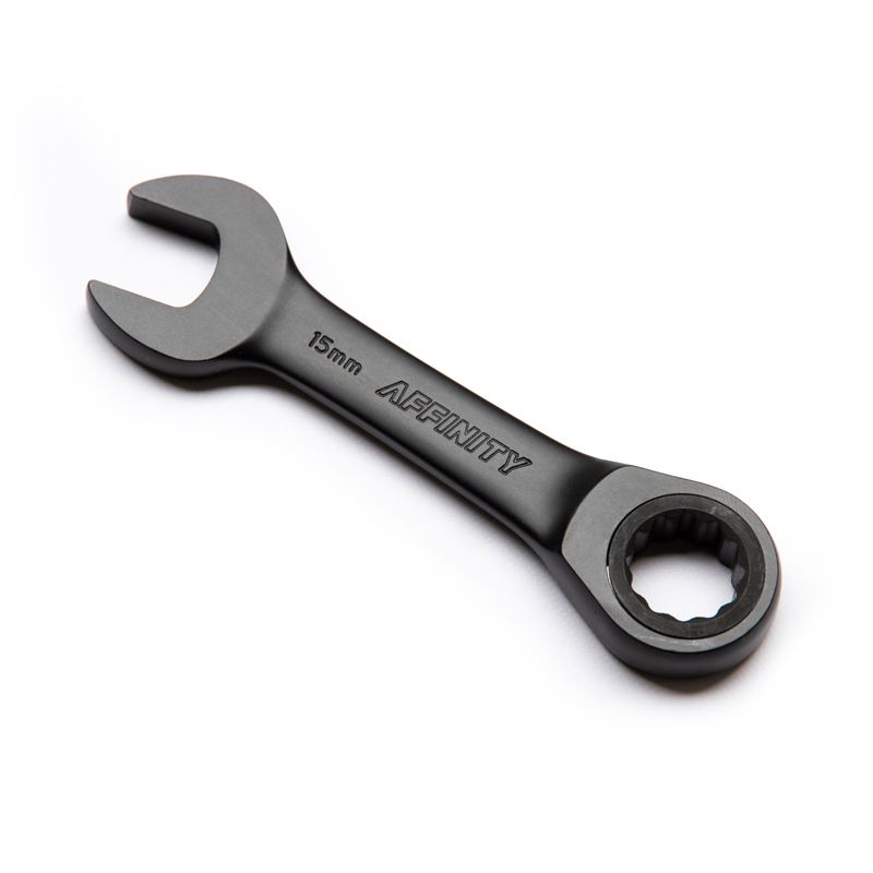 *AFFINITY CYCLES* 15mm racheting wrench (black/short)