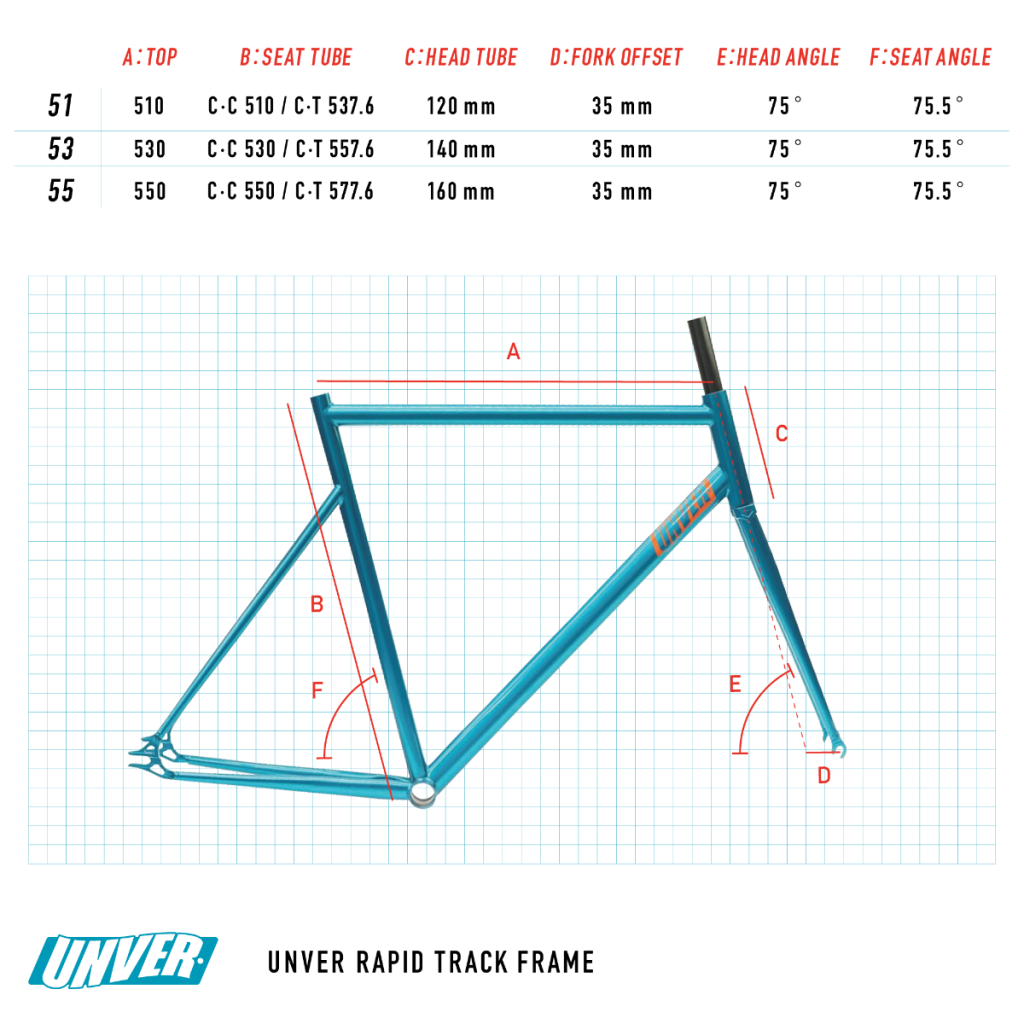 新素材新作 UNVER* STORE ONLINE LUG BLUE - (raw) frame track rapid 自転車本体
