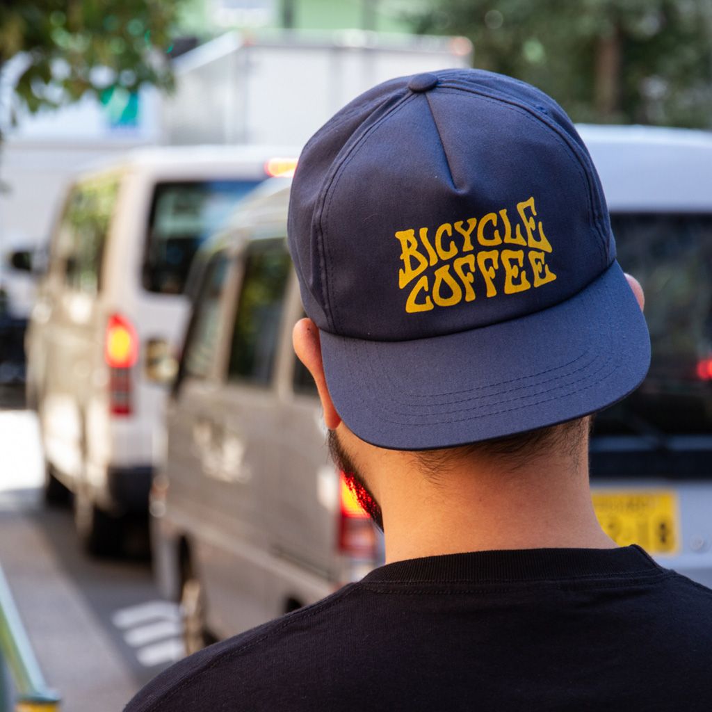 BICYCLE COFFEE* crest snap back cap (navy) - BLUE LUG ONLINE