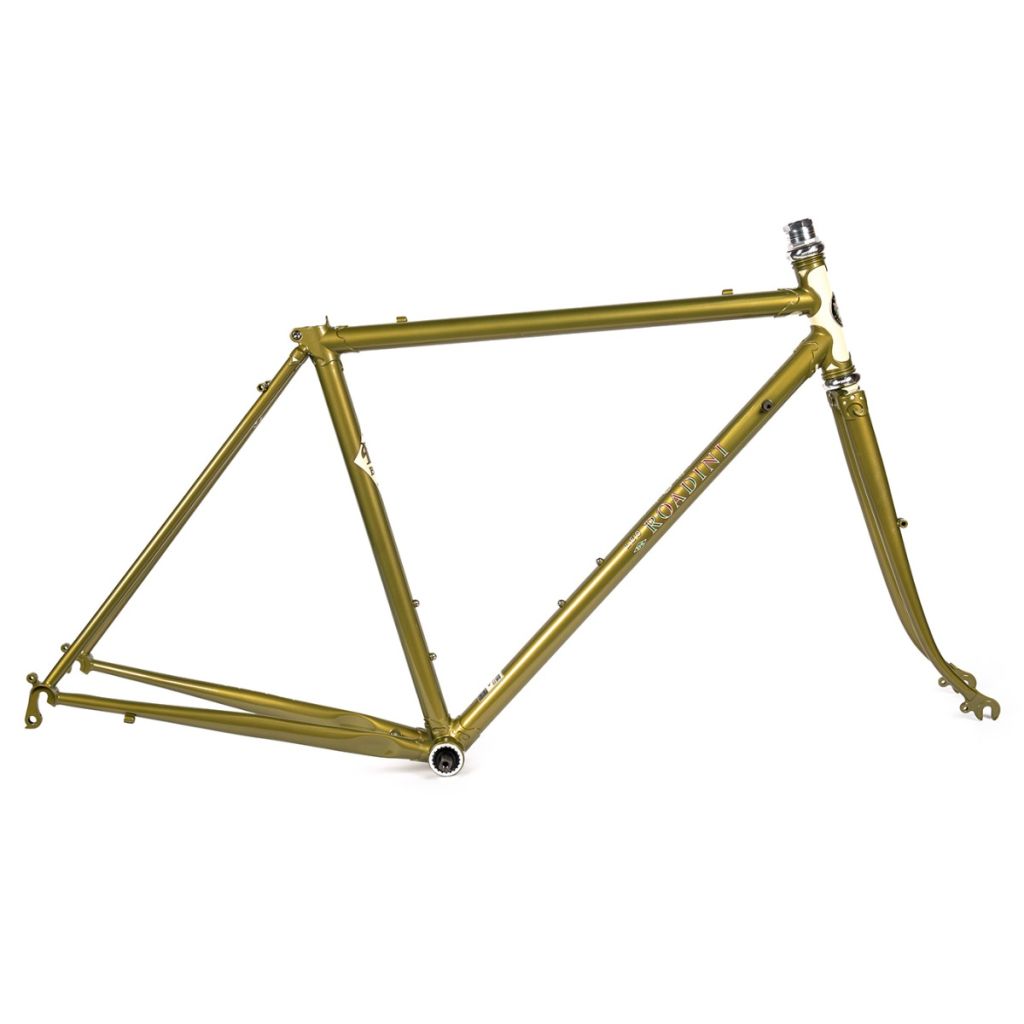 RIVENDELL* lugged roadini frame set (lime olive) - BLUE LUG
