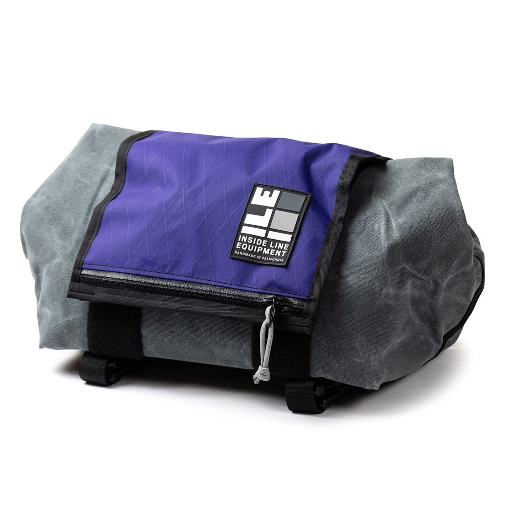 ILE* porteur rack bag small (waxed grey/x-pac purple) - BLUE LUG ...
