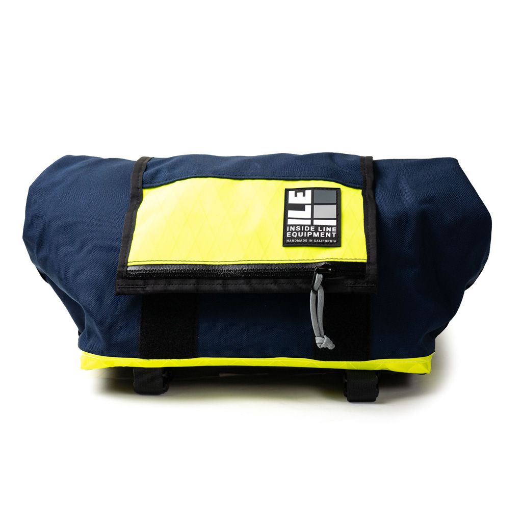 *ILE* porteur rack bag small (cordura navy/x-pac flash yellow)