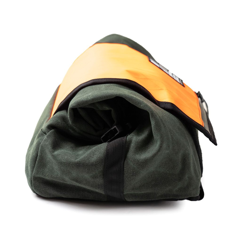 *ILE* porteur rack bag small (waxed forest/x-pac blaze)